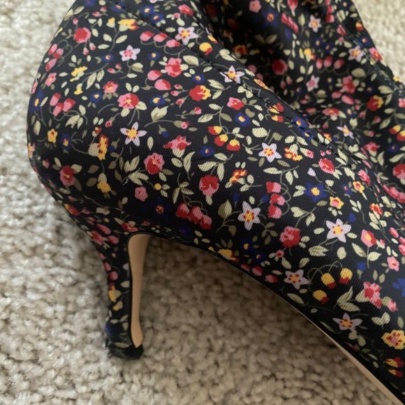 Zara Floral Kitten Heel Sock Booties - Picture 8 of 8